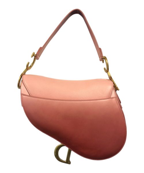 Christian Dior（クリスチャン ディオール）Christian Dior (クリスチャン ディオール) Grained Calfskin Saddle Bag ピンクの古着・服飾アイテム