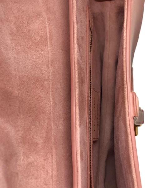 Christian Dior（クリスチャン ディオール）Christian Dior (クリスチャン ディオール) Grained Calfskin Saddle Bag ピンクの古着・服飾アイテム