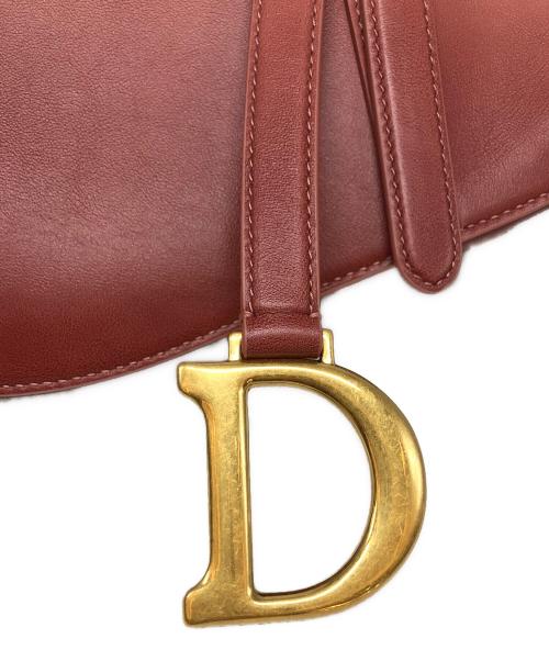 Christian Dior（クリスチャン ディオール）Christian Dior (クリスチャン ディオール) Grained Calfskin Saddle Bag ピンクの古着・服飾アイテム