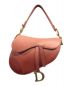 Christian Dior（クリスチャン ディオール）の古着「Grained Calfskin Saddle Bag」｜ピンク