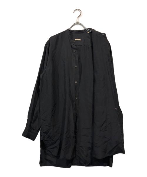 COMOLI（コモリ）COMOLI (コモリ) シルクバンドカラーシャツ ネイビー サイズ:SIZE1の古着・服飾アイテム