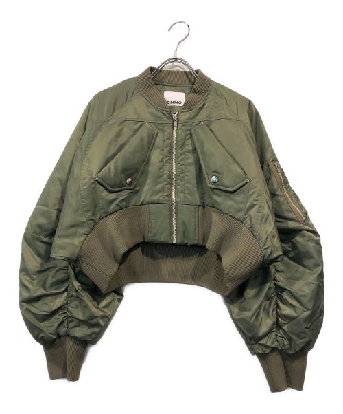 OMMO（オーエムエムオー）OMMO (オーエムエムオー) VOLUME SLEEVE SHORT MA-1 カーキ サイズ:	SIZE 36の古着・服飾アイテム