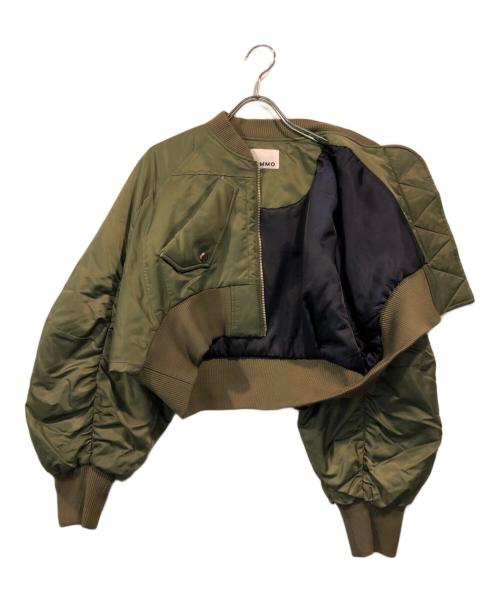 OMMO（オーエムエムオー）OMMO (オーエムエムオー) VOLUME SLEEVE SHORT MA-1 カーキ サイズ:	SIZE 36の古着・服飾アイテム