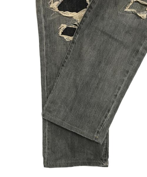LEVI'S（リーバイス）LEVI'S (リーバイス) ダメージ加工ブラックデニムパンツ ブラック サイズ:W32 L32の古着・服飾アイテム