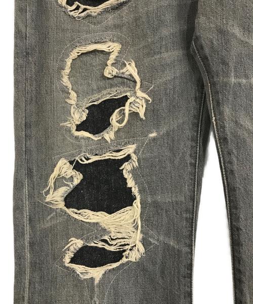 LEVI'S（リーバイス）LEVI'S (リーバイス) ダメージ加工ブラックデニムパンツ ブラック サイズ:W32 L32の古着・服飾アイテム