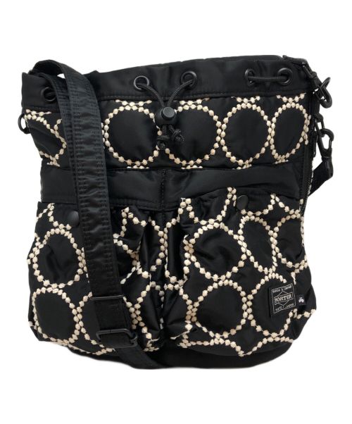 mina perhonen（ミナ ペルホネン）mina perhonen (ミナ ペルホネン) PORTER (ポーター) 2WAY TOOL BAG ブラックの古着・服飾アイテム