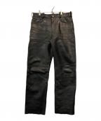 HARLEY-DAVIDSONハーレーダビッドソン）の古着「カウレザーパンツ」｜ブラック