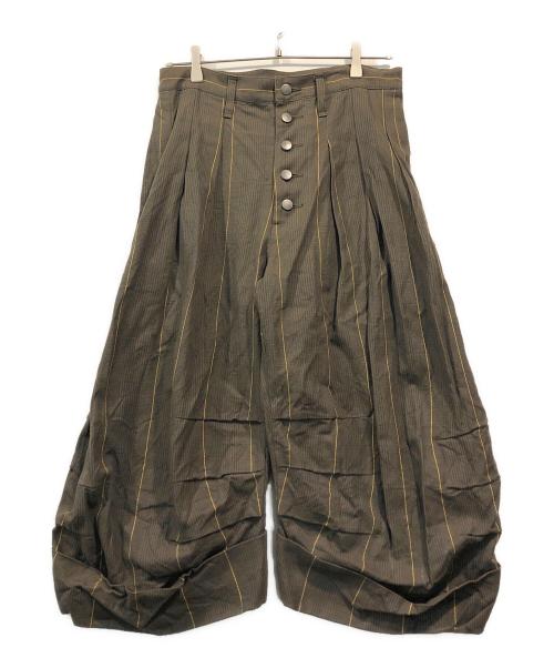 NEMETH（ネメス）NEMETH (ネメス) チェックサルエルパンツ ブラウン サイズ:Sの古着・服飾アイテム