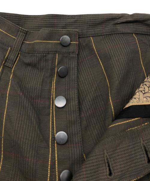 NEMETH（ネメス）NEMETH (ネメス) チェックサルエルパンツ ブラウン サイズ:Sの古着・服飾アイテム