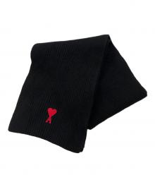 ami（アミ）の古着「ハートロゴマフラー」｜ブラック