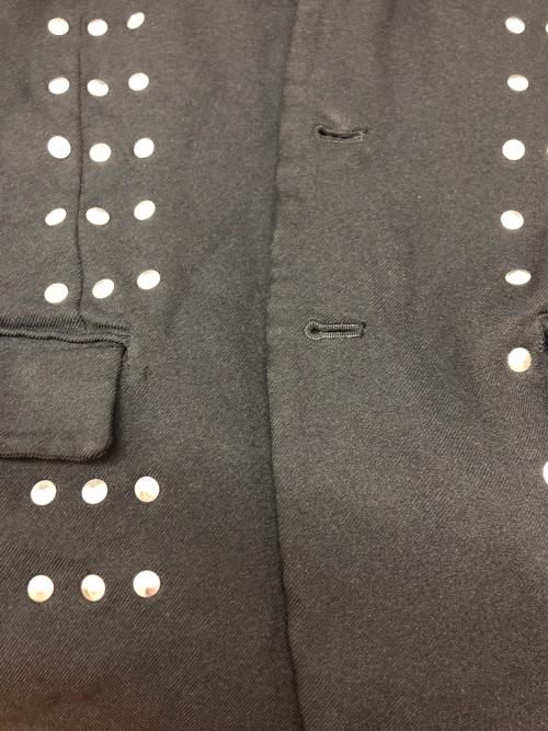 BLACK COMME des GARCONS（ブラックコムデギャルソン）BLACK COMME des GARCONS (ブラックコムデギャルソン) スタッズテーラードジャケット ブラック サイズ:-の古着・服飾アイテム