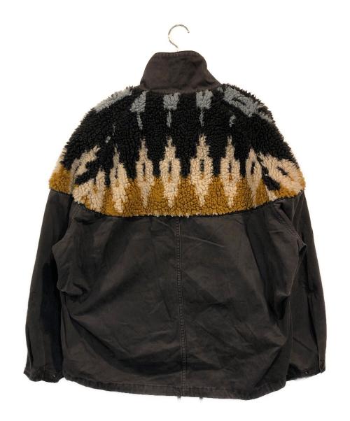 KAPITAL（キャピタル）KAPITAL (キャピタル) チノ×ボアフリースアノラックジャケット ブラウン×ブラック サイズ:SIZE 3の古着・服飾アイテム