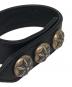 中古・古着 CHROME HEARTS (クロムハーツ) スターボールレザーブレスレット ブラック：60000円