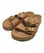 YUKETENユケテン）の古着「レザーサンダル」｜ブラウン