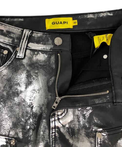 GUAPI（グアピ）GUAPI (グアピ) コーティングフレアパンツ シルバー サイズ:size30の古着・服飾アイテム