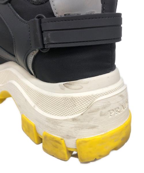 PRADA（プラダ）PRADA (プラダ) ブロックスニーカー イエロー×ブラック サイズ:39の古着・服飾アイテム