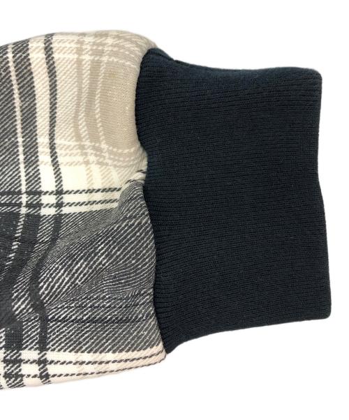 NIKE（ナイキ）NIKE (ナイキ) SUPREME (シュプリーム) PLAID HOODED SWEATSHIRT グレー×ベージュ サイズ:Mの古着・服飾アイテム