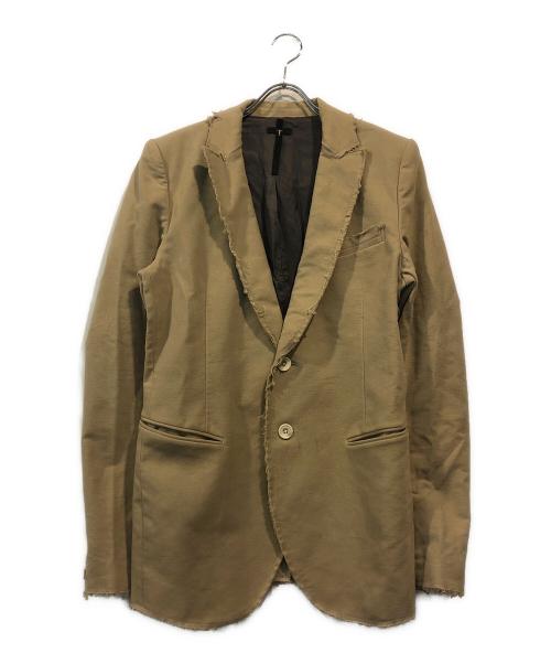 L.G.B（ルグランブルー）L.G.B (ルグランブルー) 裁断加工テーラードジャケット ベージュ サイズ:2の古着・服飾アイテム