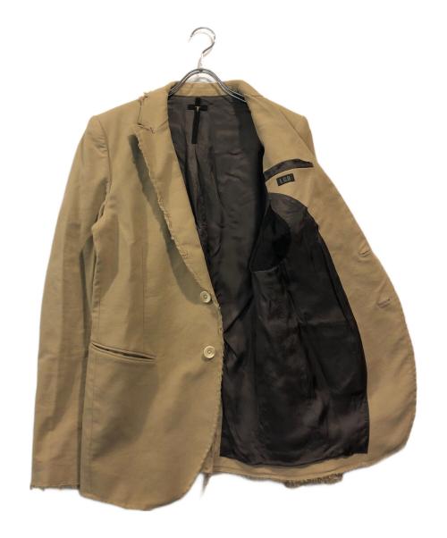 L.G.B（ルグランブルー）L.G.B (ルグランブルー) 裁断加工テーラードジャケット ベージュ サイズ:2の古着・服飾アイテム