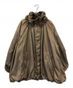 OMMOオーエムエムオー）の古着「ネックギャザーバルーンコート」｜ブラウン