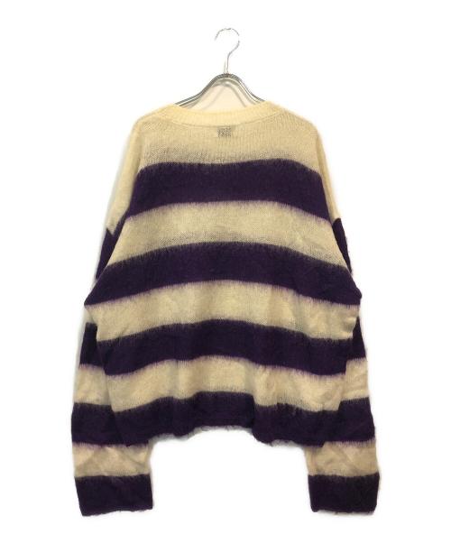 LITTLEBIG（リトルビッグ）LITTLEBIG (リトルビッグ) Mohair Knit ベージュ×パープル サイズ:Mの古着・服飾アイテム