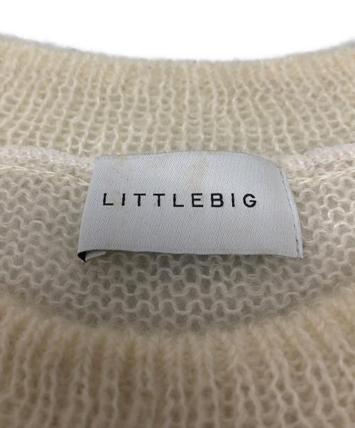 LITTLEBIG（リトルビッグ）LITTLEBIG (リトルビッグ) Mohair Knit ベージュ×パープル サイズ:Mの古着・服飾アイテム