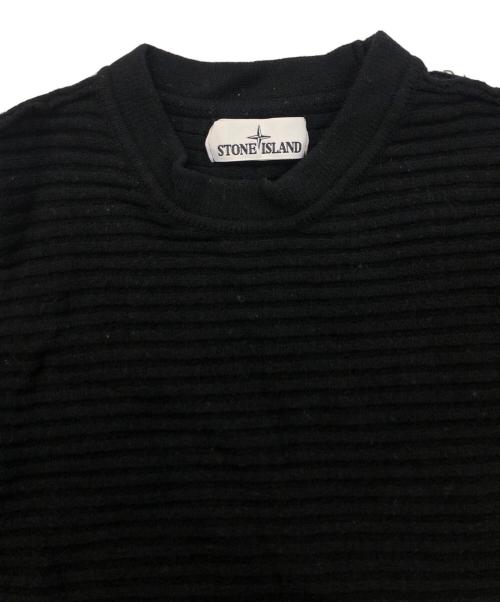 STONE ISLAND（ストーンアイランド）STONE ISLAND (ストーンアイランド) ワッペンニット ブラック サイズ:SIZE Mの古着・服飾アイテム