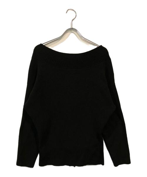 Noble（ノーブル）Noble (ノーブル) フロントジップボートネックニット ブラック サイズ:なしの古着・服飾アイテム