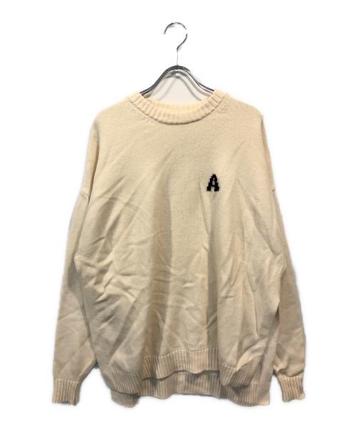 ADORE（アドーア）ADORE (アドーア) クルーネックウールニット アイボリー サイズ:38の古着・服飾アイテム