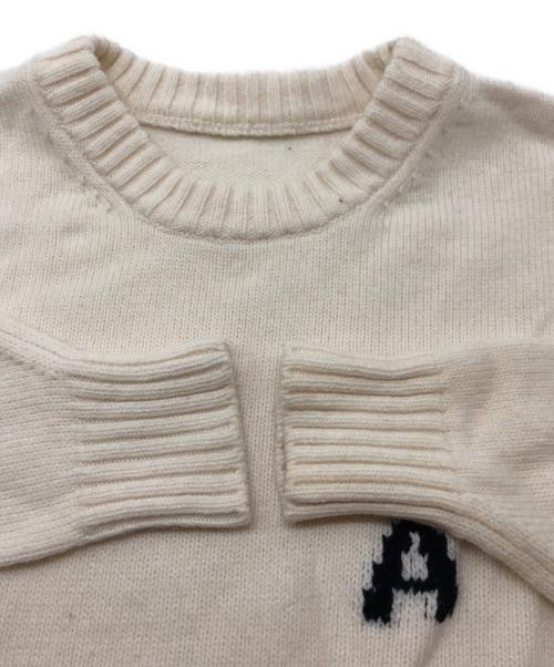 ADORE（アドーア）ADORE (アドーア) クルーネックウールニット アイボリー サイズ:38の古着・服飾アイテム