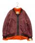 Maison MIHARA YASUHIRO（メゾン ミハラ ヤスヒロ）の古着「ビックファスナー ボンバージャケット」｜ボルドー