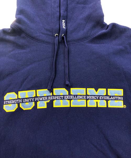 SUPREME（シュプリーム）Supreme (シュプリーム) Collegiate Acronym Hooded Sweatshirt ブルー サイズ:SIZE Lの古着・服飾アイテム