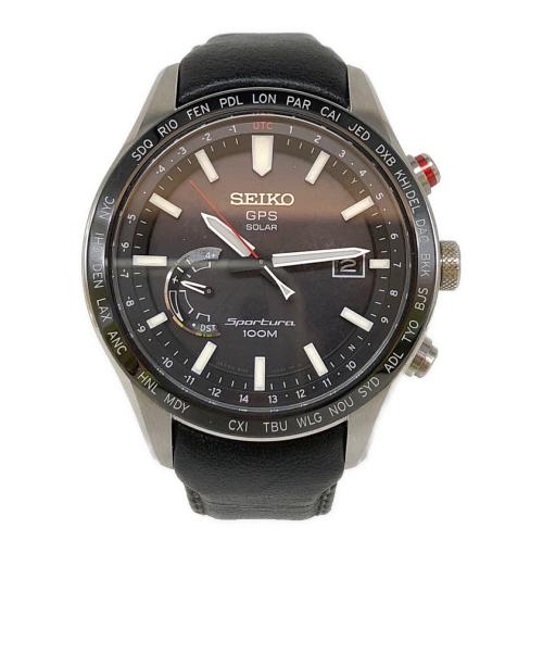 SEIKO（セイコー）SEIKO (セイコー) 腕時計 ブラックの古着・服飾アイテム