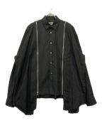 BLACK COMME des GARCONSブラックコムデギャルソン）の古着「Zip-Off Panel Shirt」｜ブラック