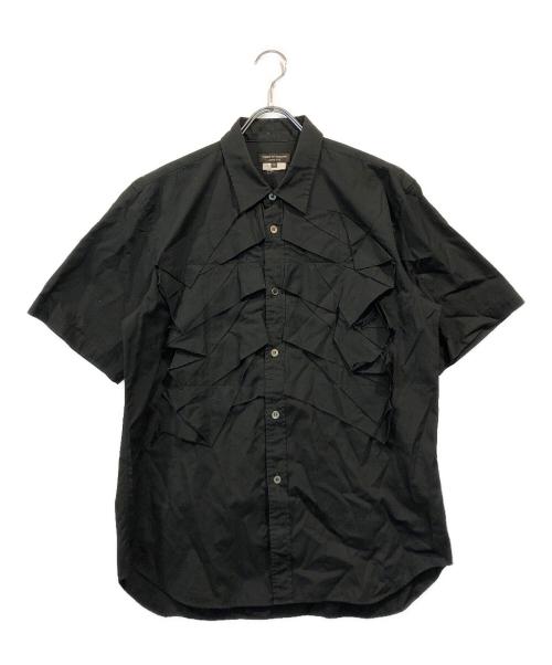 COMME des GARCONS HOMME（コムデギャルソン オム）COMME des GARCONS HOMME (コムデギャルソン オム) デザイン半袖シャツ ブラック サイズ:Mの古着・服飾アイテム