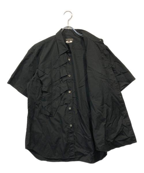 COMME des GARCONS HOMME（コムデギャルソン オム）COMME des GARCONS HOMME (コムデギャルソン オム) デザイン半袖シャツ ブラック サイズ:Mの古着・服飾アイテム