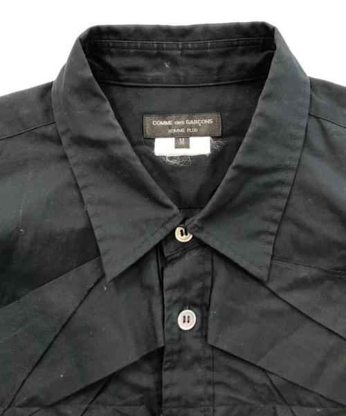 COMME des GARCONS HOMME（コムデギャルソン オム）COMME des GARCONS HOMME (コムデギャルソン オム) デザイン半袖シャツ ブラック サイズ:Mの古着・服飾アイテム