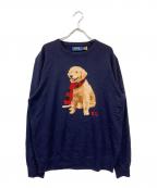 POLO RALPH LAURENポロ・ラルフローレン）の古着「ドッグ カシミヤ セーター」｜ネイビー