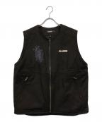 X-LARGE×SHIRT KING PHADEエクストララージ×シャツキングフェイド）の古着「グラフィティダック地ベスト」｜ブラック