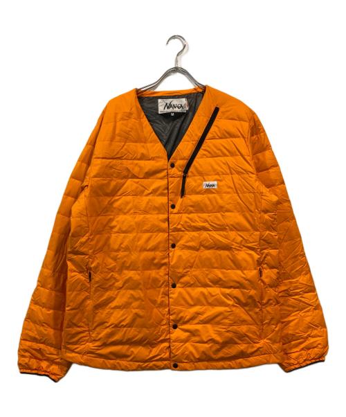 NANGA（ナンガ）NANGA (ナンガ) ノーカラーダウンジャケット オレンジ サイズ:Mの古着・服飾アイテム