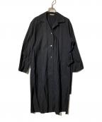 AURALEEオーラリー）の古着「SELVEDGE WEATHER CLOTH LONGSHIRT DRESS」｜ブラック