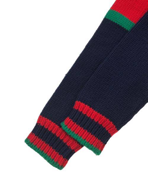 GUCCI（グッチ）GUCCI (グッチ) ケーブルニットカーディガン ネイビー サイズ:SIZE12の古着・服飾アイテム