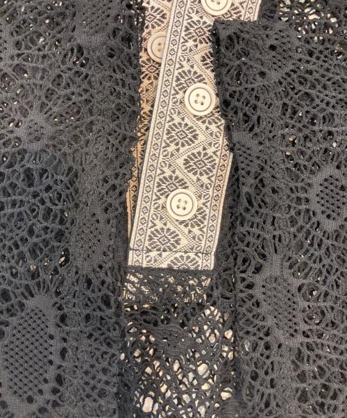 PLATEAU STUDIO（プラテウスタジオ）PLATEAU STUDIO (プラテウスタジオ) レースポロシャツ ブラック サイズ:SIZE Freeの古着・服飾アイテム