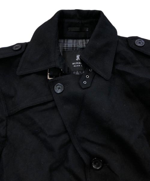 BURBERRY BLACK LABEL（バーバリーブラックレーベル）BURBERRY BLACK LABEL (バーバリーブラックレーベル) 裏地チェックウールコート ブラック サイズ:SIZE LLの古着・服飾アイテム