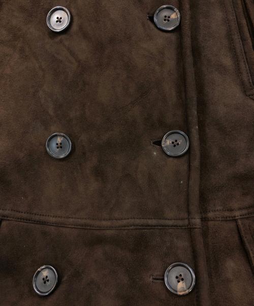 RALPH LAUREN（ラルフローレン）RALPH LAUREN (ラルフローレン) ムートンPコート ブラウン サイズ:SIZE 2の古着・服飾アイテム