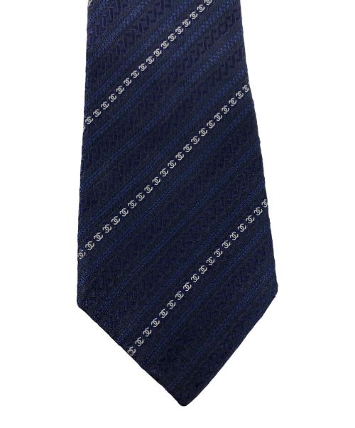 CHANEL（シャネル）CHANEL (シャネル) シルクネクタイ ネイビー サイズ:無しの古着・服飾アイテム