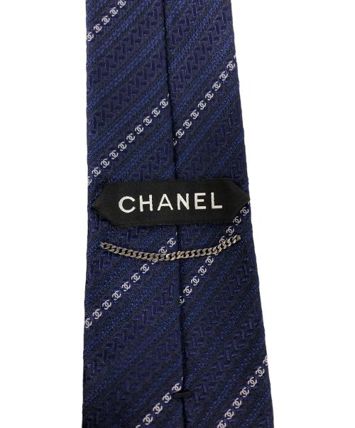 CHANEL（シャネル）CHANEL (シャネル) シルクネクタイ ネイビー サイズ:無しの古着・服飾アイテム