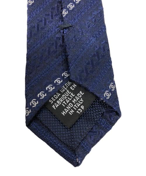 CHANEL（シャネル）CHANEL (シャネル) シルクネクタイ ネイビー サイズ:無しの古着・服飾アイテム
