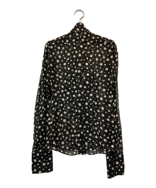DOLCE & GABBANA（ドルチェ＆ガッバーナ）DOLCE & GABBANA (ドルチェ＆ガッバーナ) ボウタイドットブラウス ブラック サイズ:36の古着・服飾アイテム