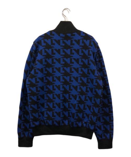LOUIS VUITTON（ルイ ヴィトン）LOUIS VUITTON (ルイ ヴィトン) 裏地モノグラムキルティング総柄ジップブルゾン ブルー×ブラック サイズ:SIZE Mの古着・服飾アイテム